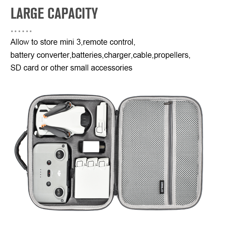 Funda De Transporte Para DJI Mini 5 Pro – Bolsa Compacta Con Mosquetón, Protección Contra Impactos Y Almacenamiento Sin Desmontar Hélices