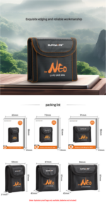 Bolsa Ignífuga Para 3 Baterías De Drone Dji Neo - Imagen 3