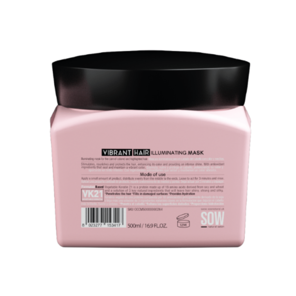 Mascarilla Sow Vibrant Hair para Cabellos con Color y Mechas 500 ml - Imagen 3