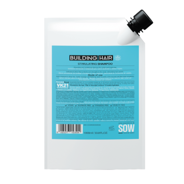 SOW Shampoo Recargable Building Hair 1000ML - Imagen 2