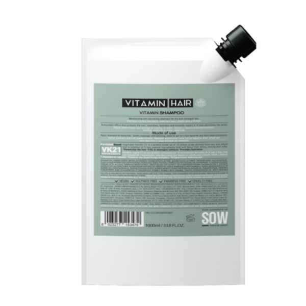 SOW Shampoo Recargable Vitamin Hair 1000ML - Imagen 3