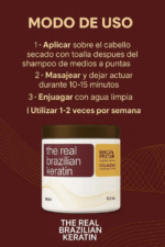 Máscara Maca Preta The Real Brazilian Keratin Colágeno 500gr - Imagen 3