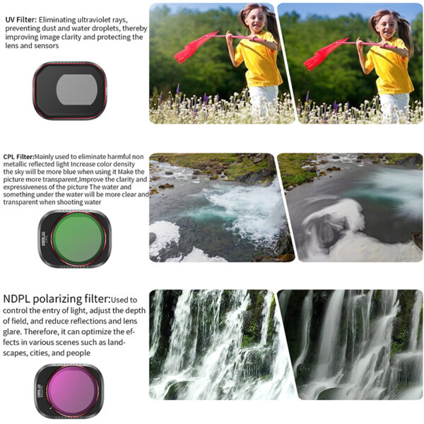 Set De Filtros Para Dji Mini 4 Pro Nd (16, 64, 256) - Imagen 5