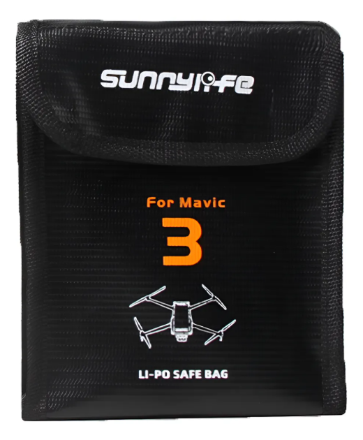 2 BAT 1 Bolsa Ignifuga Para 2 Baterias Drone Mavic 3 - Imagen 1