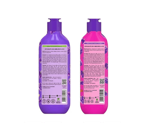 Kit Salon Line Shampoo 300ml +Acondicionador 200ml Kids Meu Liso Uva - Imagen 2